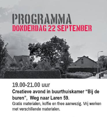 Creatieve avond Buurthuiskamer WvdW 22092016