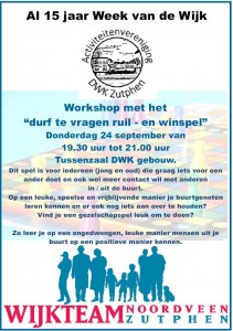 Week van de Wijk-activiteiten donderdag 23 september 2015