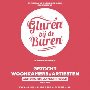 Inschrijving huiskamerfestival Gluren bij de Buren geopend