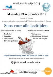 Week van de Wijk-activiteiten maandag 21 september 2015