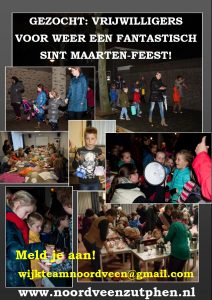 Vrijwilligers gezocht voor Sint Maarten Noordveen 2019