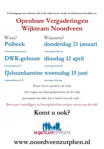 Openbare vergadering Wijkteam Noordveen op 15 juni a.s.