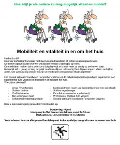 Bijeenkomst vitaliteit en mobiliteit in en rondom het huis