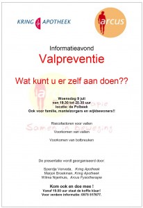 Uitnodiging wijkbewoners voor informatieavond valpreventie