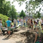 Werkzaamheden plaatsen poort Praebsterkamp 11 juni 2014