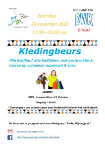 Kledingbeurs Werkgroep Berkel Wijnhofpark